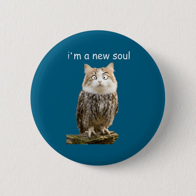 My Srit Animal Funny Meowl, Cursed Cat Owl Brainro Knapp (Framsida)