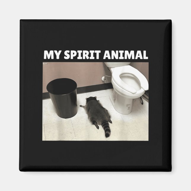 My Srit Animal Raccoon Trash Panda Drunk In The Ba Magnet (Framsidan)