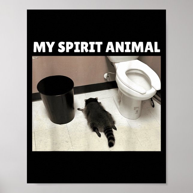 My Srit Animal Raccoon Trash Panda Drunk In The Ba Poster (Framsidan)