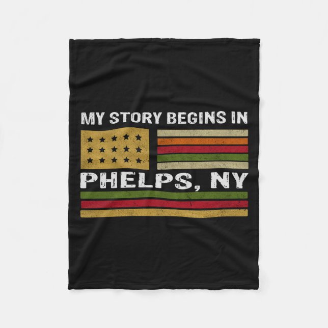 My Story Is Begins In Phelps Ny  Fleecefilt (Framsidan)