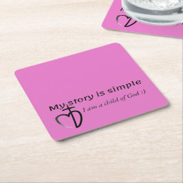 My story is simple underlägg papper kvadrat