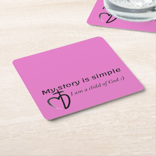 My story is simple underlägg papper kvadrat (Vinklad)