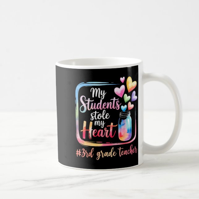 My Student Stole My Heart 3rd Grade Teacher Valent Kaffemugg (Höger)