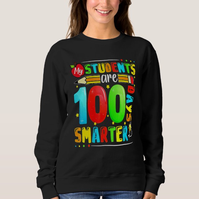 My Students Are 100 Days Smarter 100th Day Of Scho T Shirt (Framsida)