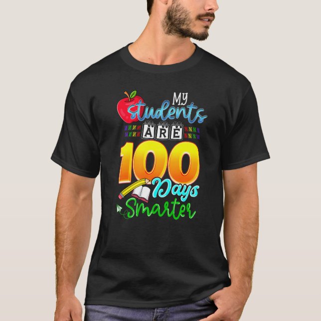 My Students Are 100 Days Smarter Funny 100th Day o T Shirt (Framsida)
