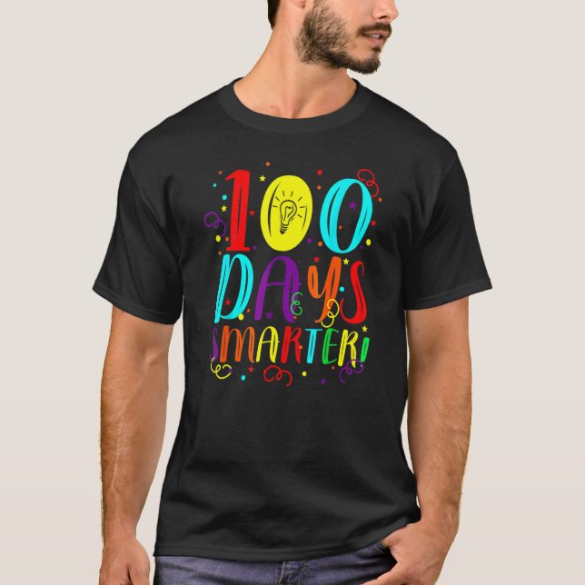 My Students Are 100 Days Smarter Happy Teacher Sch T Shirt (Framsida)