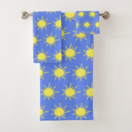 My Sunshine Bath Towels (Sky Blue & Yellow)