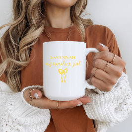 My Sunshine Girl Custom Name Mug for Girlfriend Kaffemugg