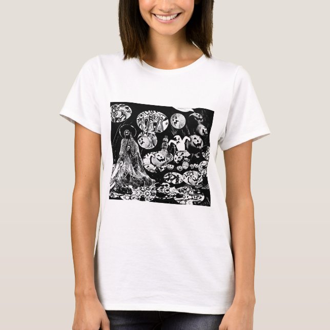 My super haloween (Black and White Art) T Shirt (Framsida)
