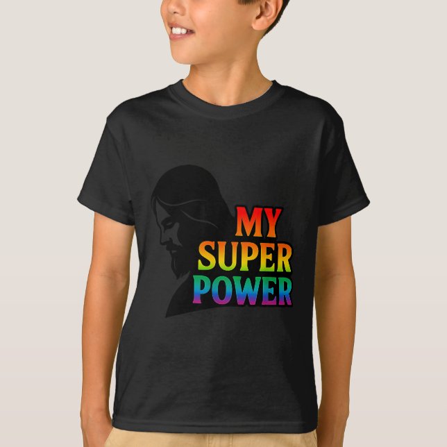 My Super Wer Faith Pride Jesus Christian Insration T Shirt (Framsida)
