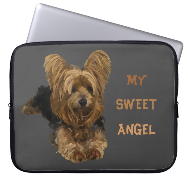 My Sweet Angel Yorkshire Terrier Laptop Fodral (Framsidan)