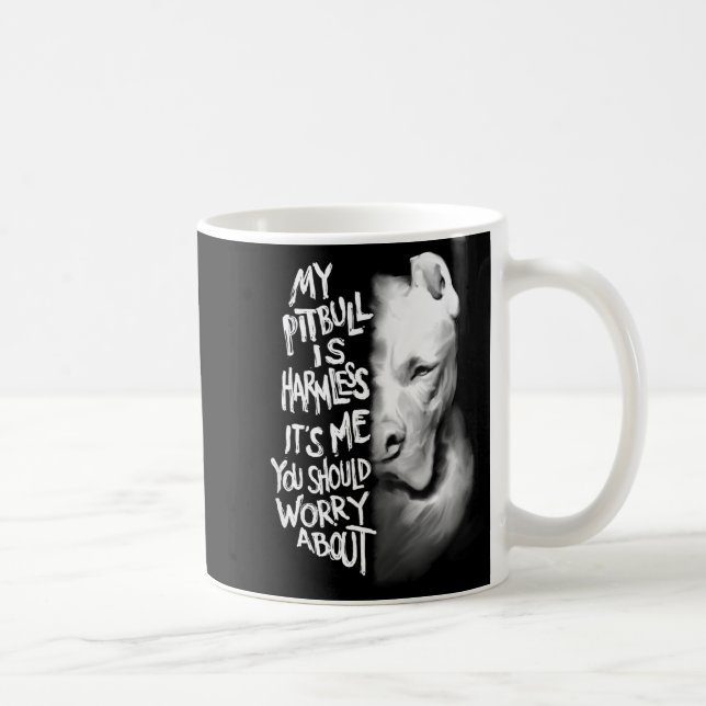My Tbull Is Harmless Quote Dog Items Owner Small  Kaffemugg (Höger)