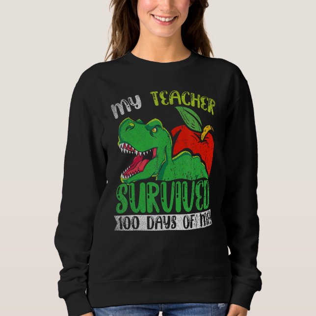 My Teacher Survived 100 Days Of Me 100 Days Of Sch T Shirt (Framsida)