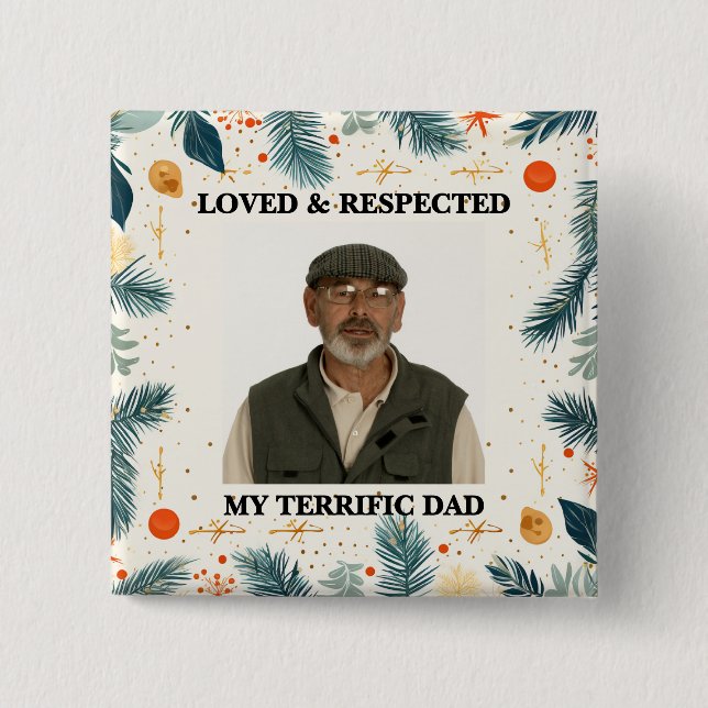My Terrific Dad™ Button (Customize It!) Knapp (Framsida)