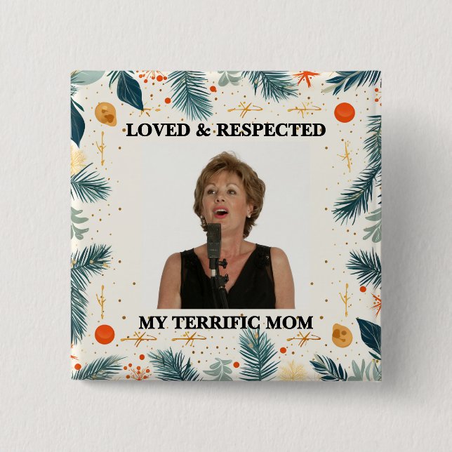My Terrific Mom™ Button (Customize It!) Knapp (Framsida)