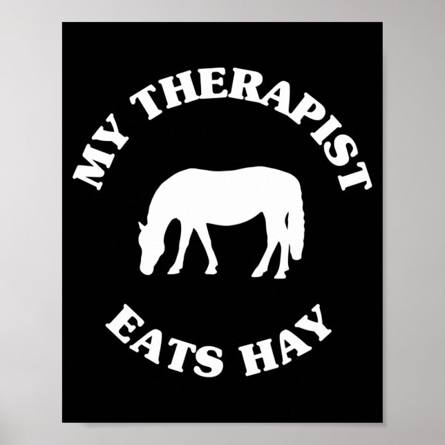 My Therast Eats Hay Funny Horse Lover Saying  Poster (Framsidan)