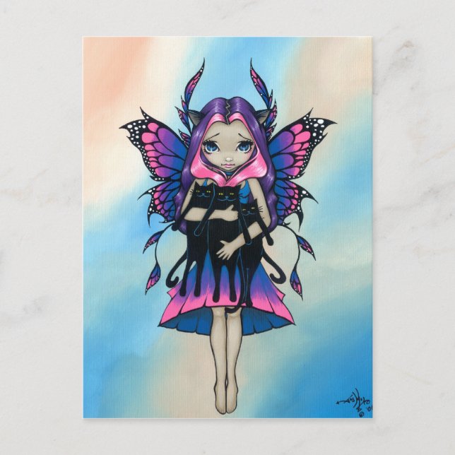 "My Three Kattunge" vykort (Framsida)