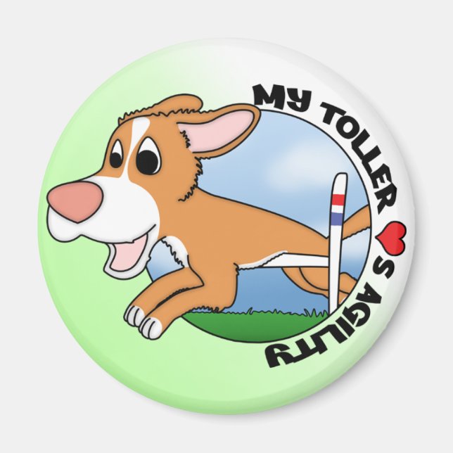 My Toller Kärlek Agilitet Magnet (Framsidan)