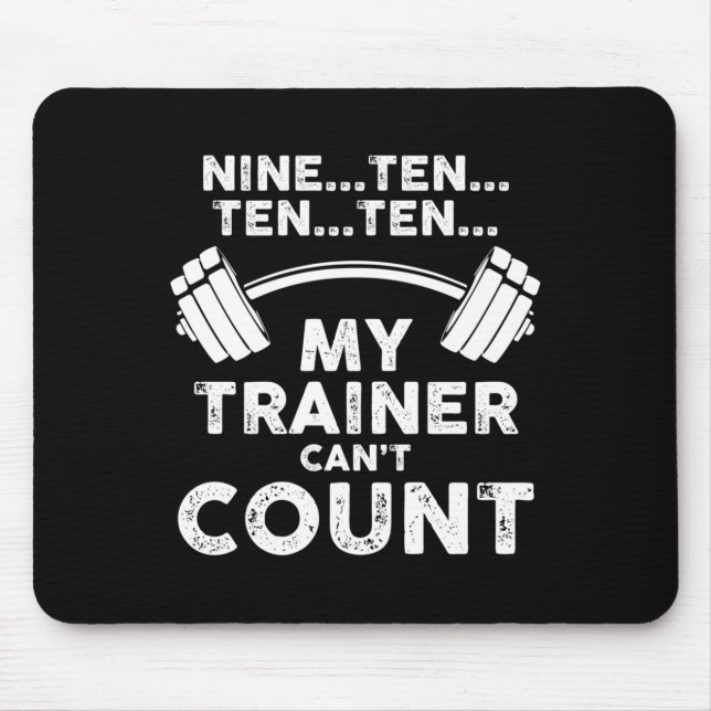 My Trainer Can't Count Funny Gym Workout Long Slee Musmatta (Framsidan)