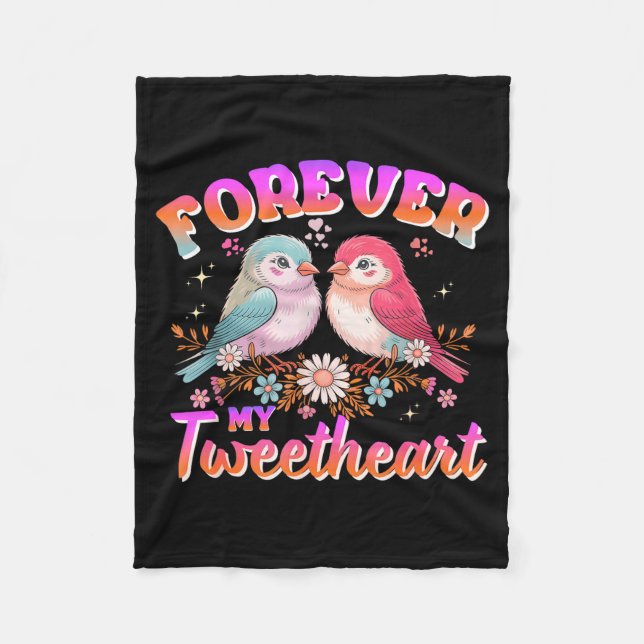 My Tweetheart Forever Valentines Day Love Couple B Fleecefilt (Framsidan)