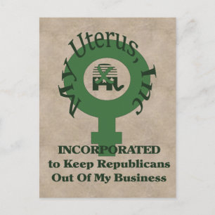 My Uterus, Inc. Vykort