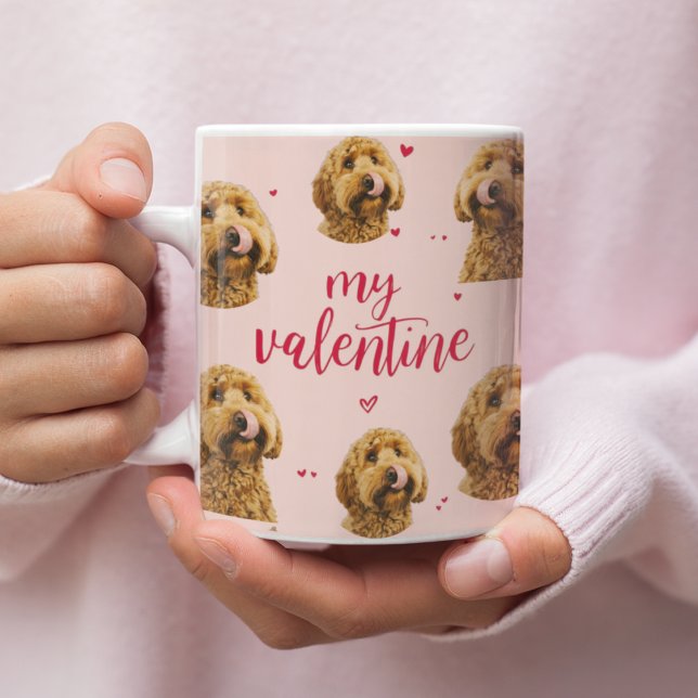My Valentine Dog | Personalized Pet Photo Kaffemugg (Skapare uppladdad)