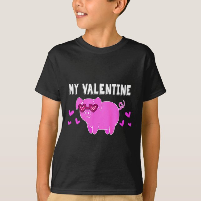 My Valentine G Farmer Pet Owner Love Valentines  T Shirt (Framsida)