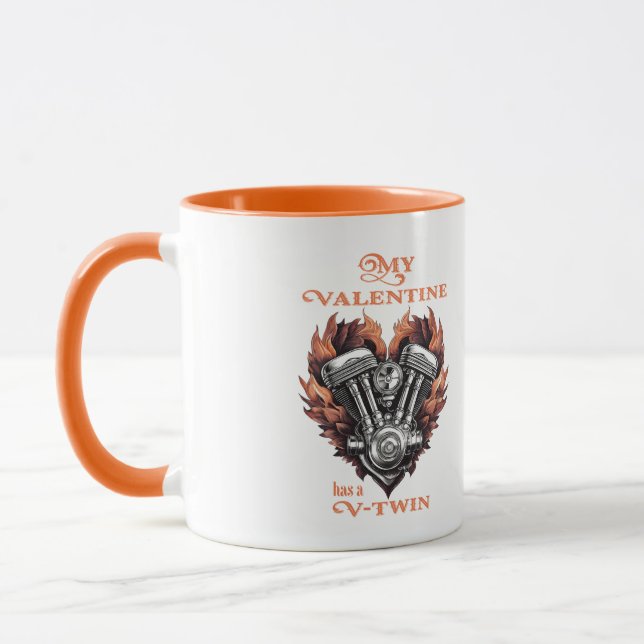 My Valentine has a V-Twin, Biker style Mugg (Vänster)