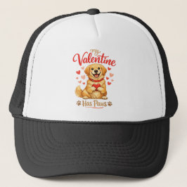 My Valentine Has Paws Dog Lover Cap Keps