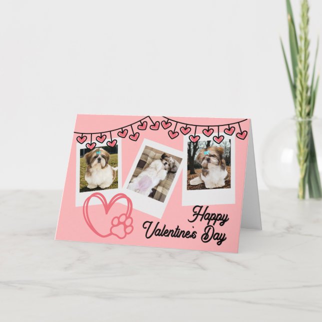 My Valentine Has Paws Helgkort (Framsida)