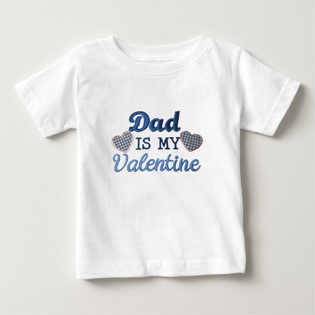 My Valentine is Dad T Shirt (Framsida)