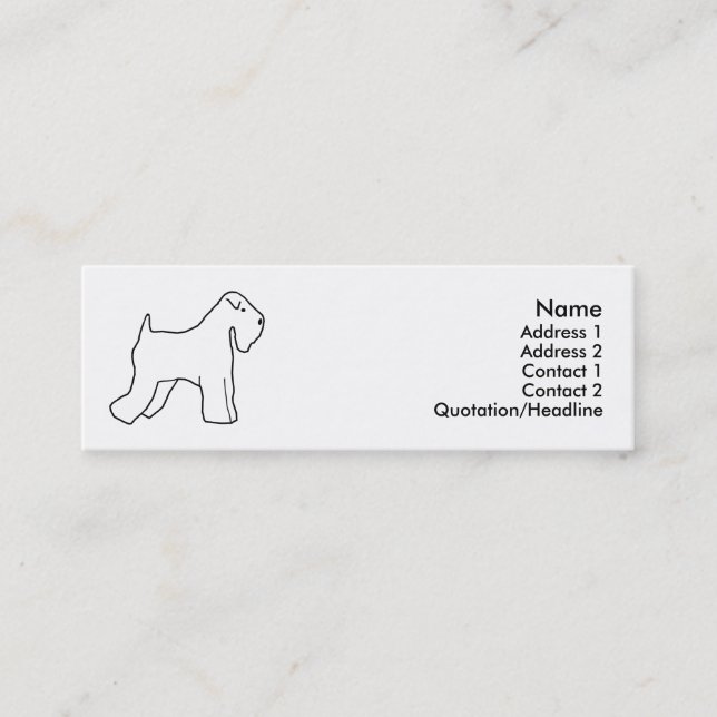 "My Wheaten Terrier" Mini Visitkort (Framsida)