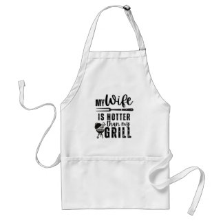 My Wife Is Hotter Than My Grill – Funny BBQ Apron Förkläde