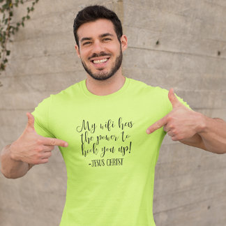 My WiFi har Power Jesus Kristus Roligt White T Shirt