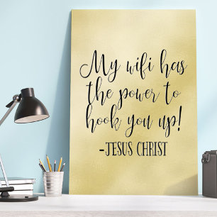 My WiFi har Roligten Power Jesus Kristus Poster