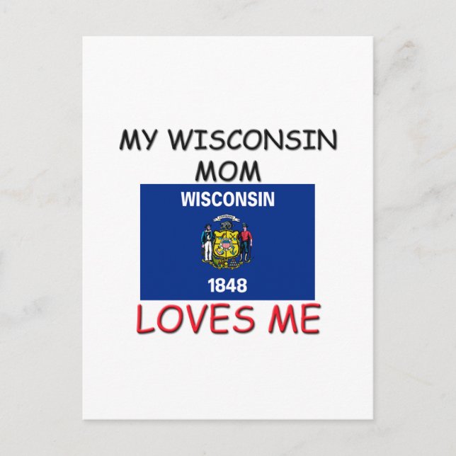 My Wisconsin Mamma Kärlek Me Vykort (Framsida)
