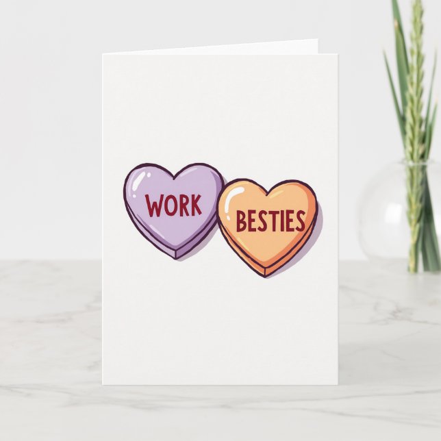 My Work Bestie Is The Best Card Kort (Framsida)