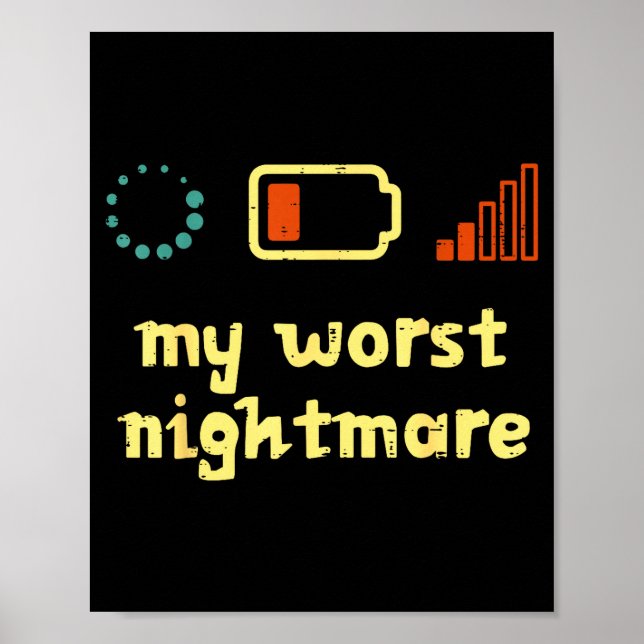 My Worst Low Wifi Signal Funny Gamer Men Boys Kids Poster (Framsidan)