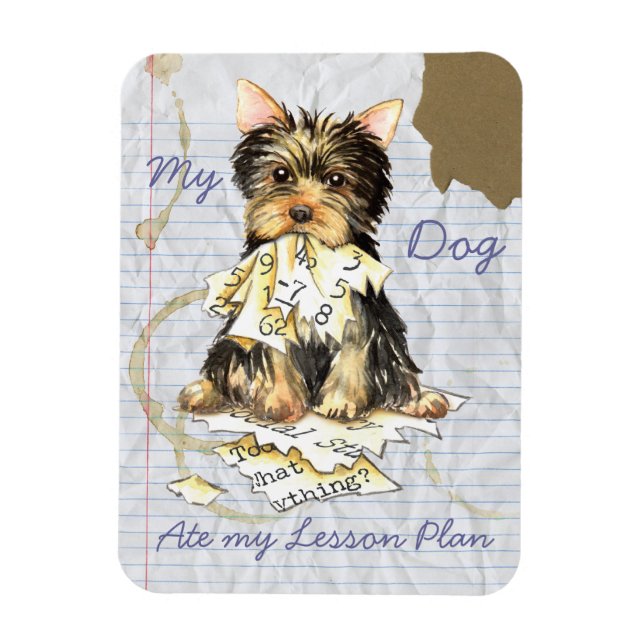 My Yorkie Ate my Lesson Plan Magnet (Vertikal)