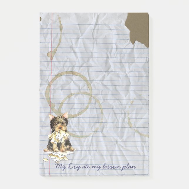 My Yorkie Ate my Lesson Plan Post-it Block (Framsida)
