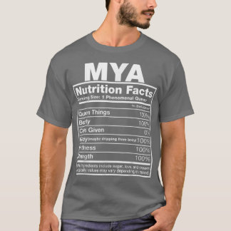 Mya Nutrition FactsMya Namn Birthday T Shirt