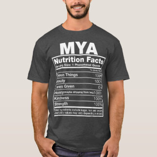 Mya Nutrition FactsMya Namn Birthday T Shirt