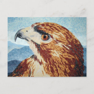 Mya - Röda svan Hawk-vykort Vykort