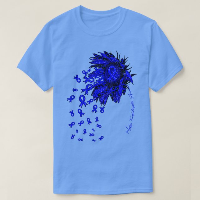 Myalgic Encephalomyelitis Awareness Solrosribb T Shirt (Design framsida)