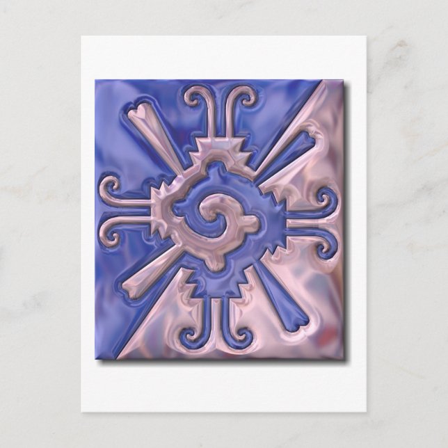 Myan Hunab Ku-glass Vykort (Framsida)