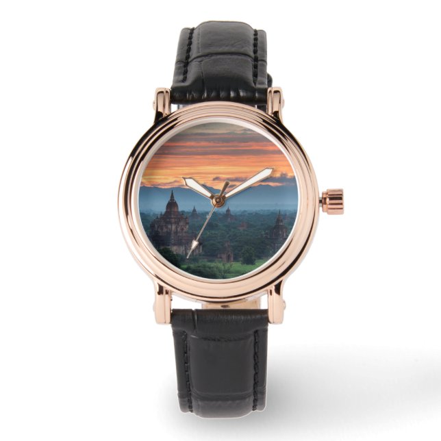 Myanmar, Bagan Soluppgång Armbandsur (Framsida)