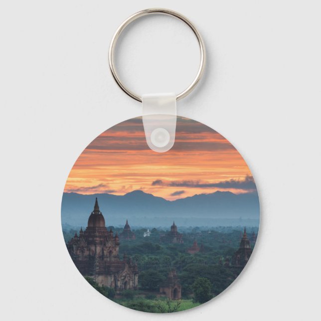 Myanmar, Bagan Soluppgång Nyckelring (Framsida)