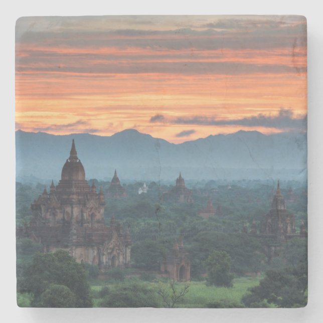 Myanmar, Bagan Soluppgång Stenunderlägg (Framsidan)