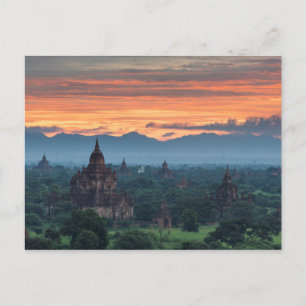 Myanmar, Bagan Soluppgång Vykort