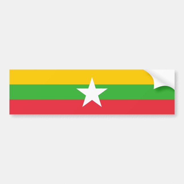 Myanmar Flagga Bildekal (Framsidan)